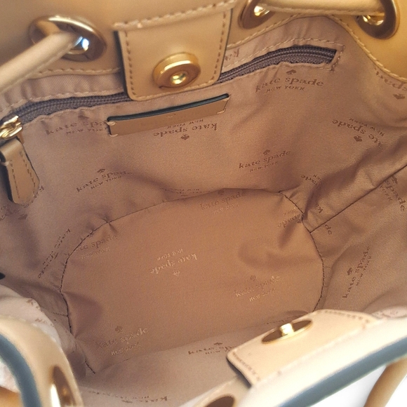 Kate Spade Rosie Mini Bucket Bag Faux Fur Light Fawn Tan Crossbody NWT - Picture 8 of 14